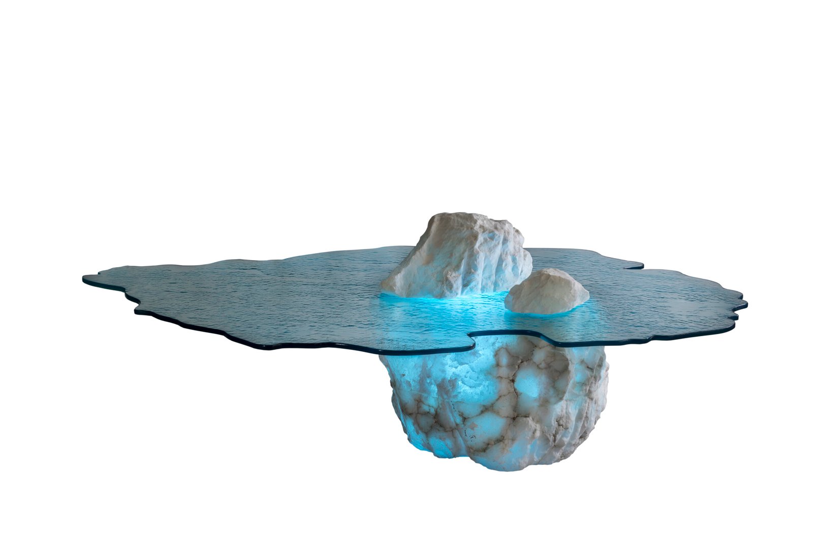 coffe table made with class e alabaster stone
